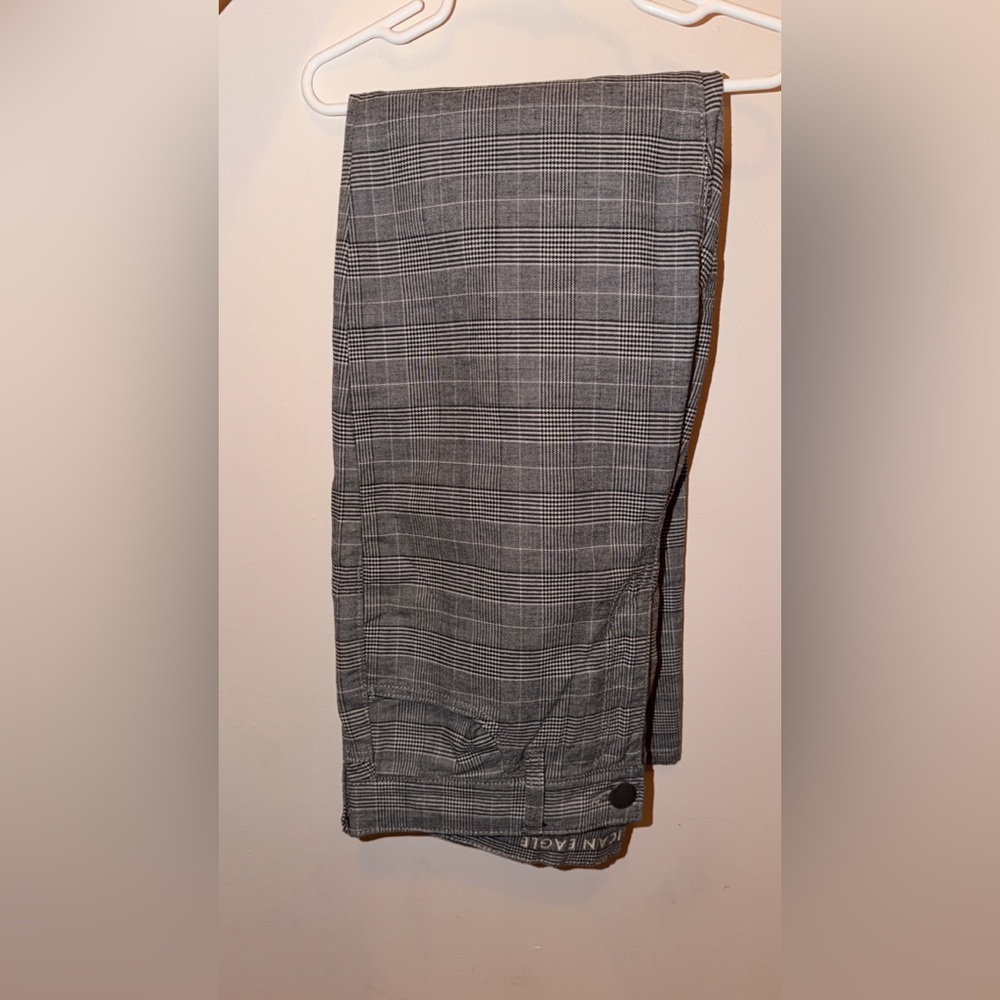 American Eagle Outfitters Gray Plaid Jeggings